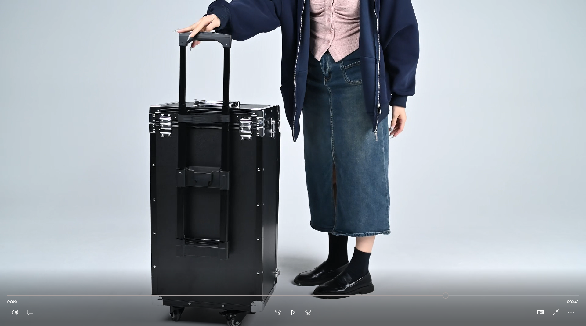 その他 SUITCASE NAIL DESK EASYINBEAUTY Rolling Portable Manicure Table with 3 Drawers